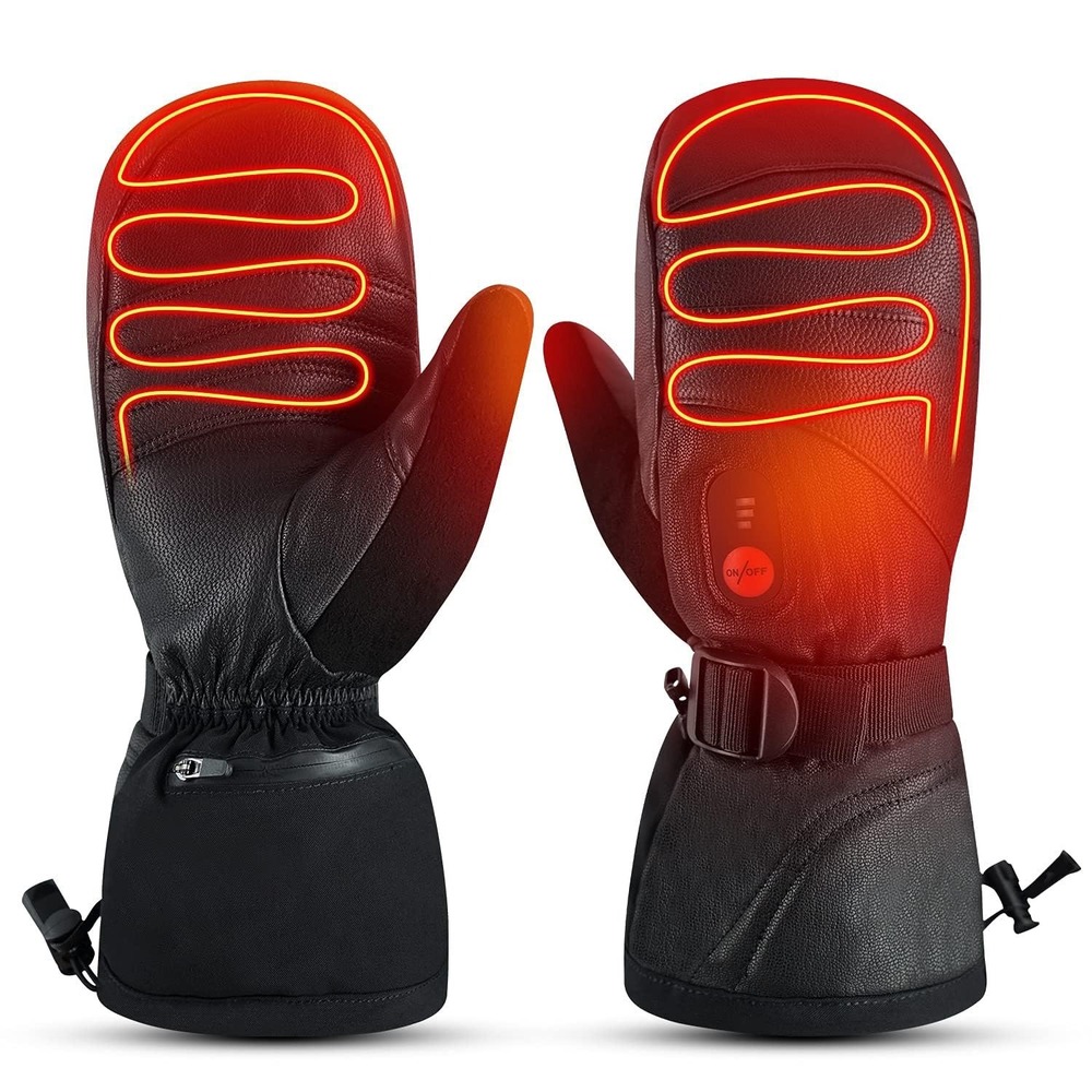 Day Wolf Heated Ski Gloves - Medium, Black